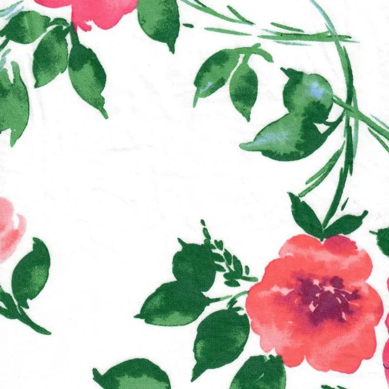 1 Yard Watercolor Floral Knit Fabric DTY Brushed Soft Stretch 58/60" Wide