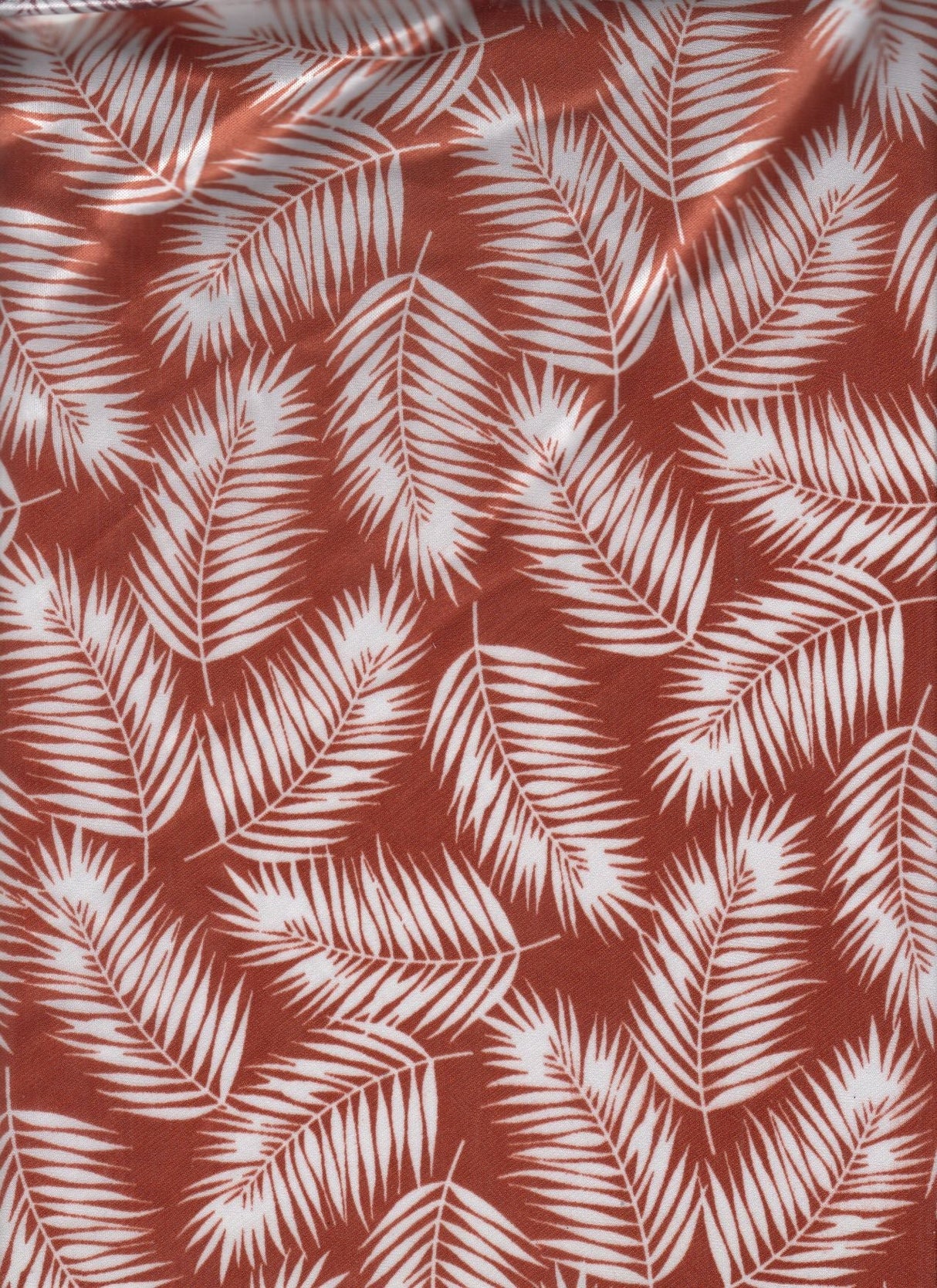 Pleated Tropical Leaf Interlock Knit