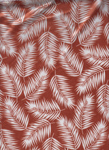 Pleated Tropical Leaf Interlock Knit