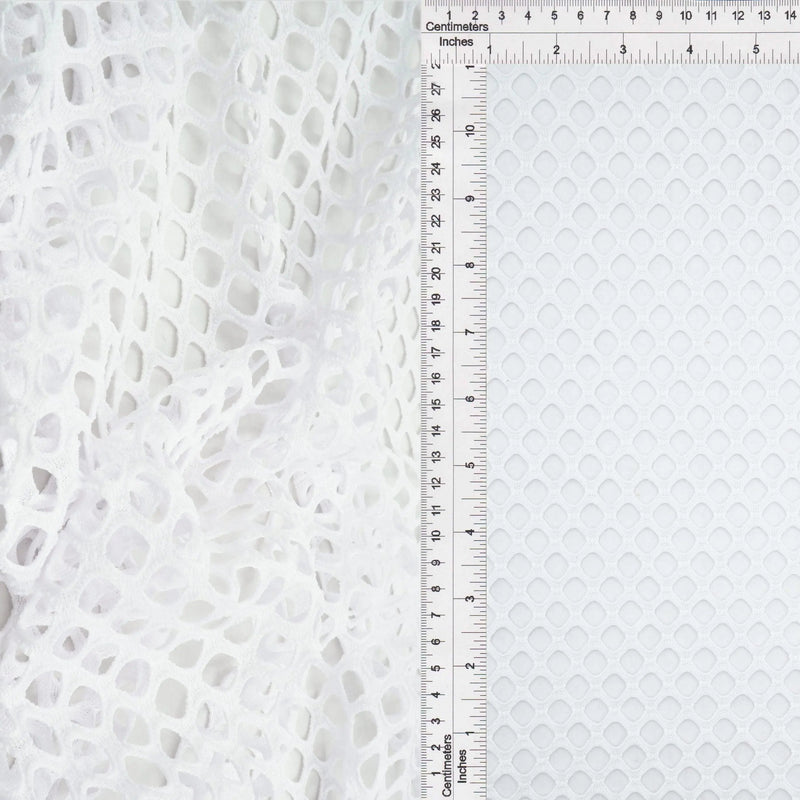 1 Yard Big Fishnet Mesh Fabric Solid Open Weave, 58/60” Wide Lightweight Polyester