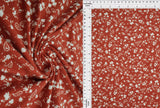 1 Yard Brushed DTY Floral Paisley Knit Fabric 170 GSM, 58/60? Wide Polyester Spandex Blend