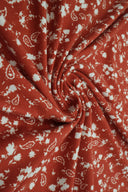 Floral Paisley Print Brushed DTY Knit Fabric 96% Polyester 58/60" Wide 1 Yard