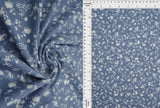 1 Yard Brushed DTY Floral Paisley Knit Fabric 170 GSM, 58/60? Wide Polyester Spandex Blend