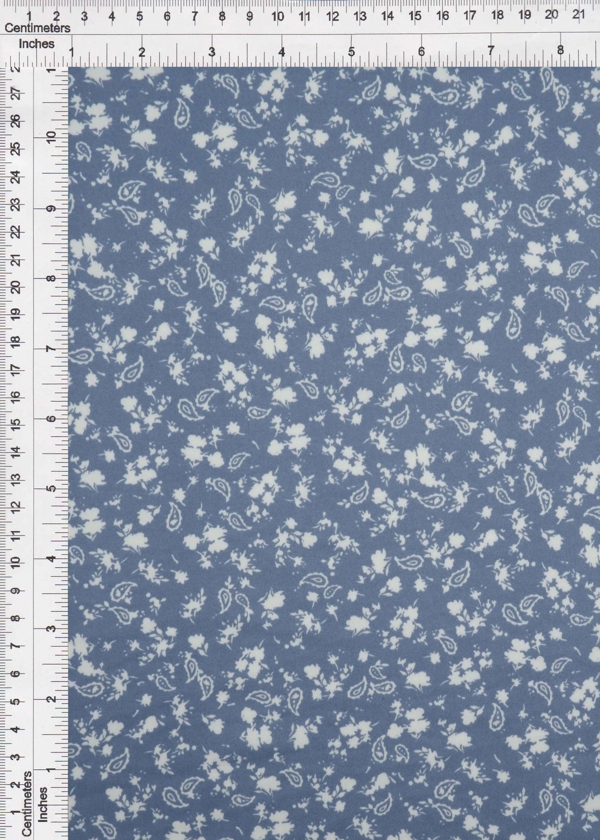 1 Yard Brushed DTY Floral Paisley Knit Fabric 170 GSM, 58/60? Wide Polyester Spandex Blend