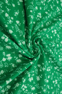 Floral Paisley Print Brushed DTY Knit Fabric 96% Polyester 58/60" Wide 1 Yard