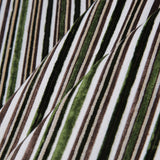 Green Laser-Cut Striped Polyester Velvet