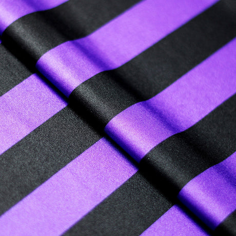 Lucky Stripes Polyester Spandex Fabric - Multi-Color 1" Wide Stripes, 58/60" Width (1 Yard)