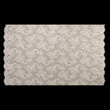 Beaded and Sequined Lace with Scallop Edge - Beige Floral