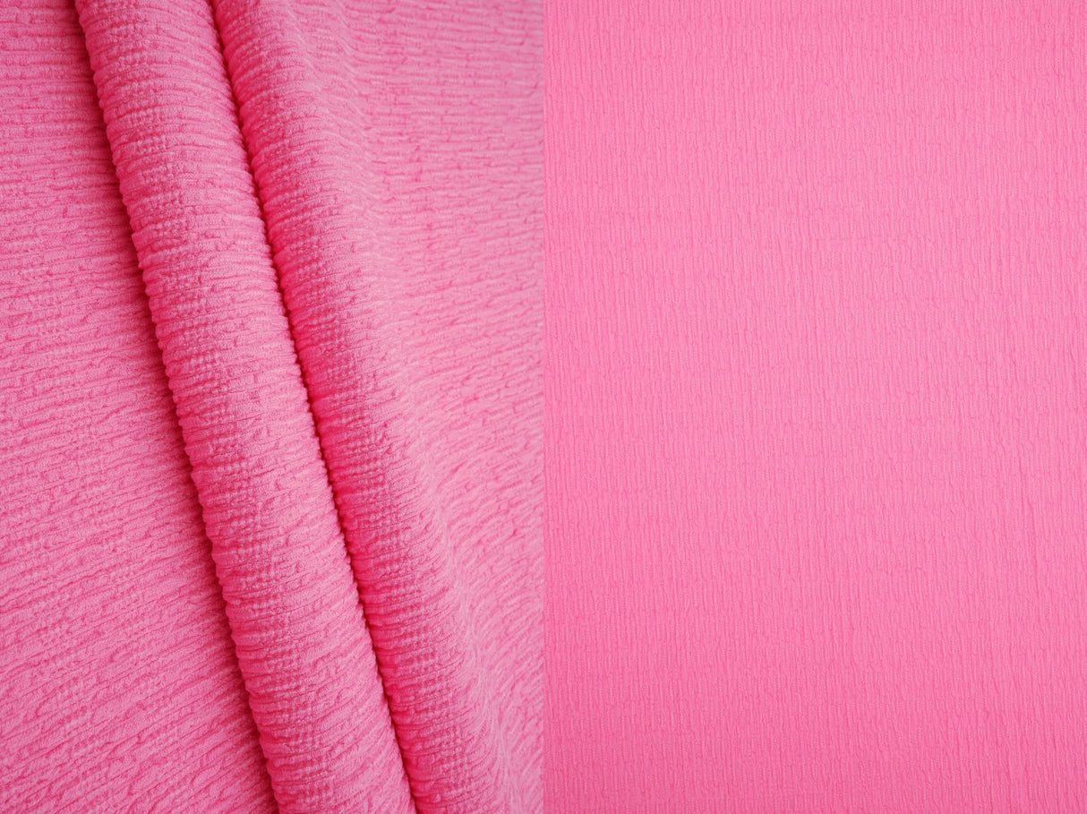 Bubble Jersey Crepe Solid Stretch Fabric