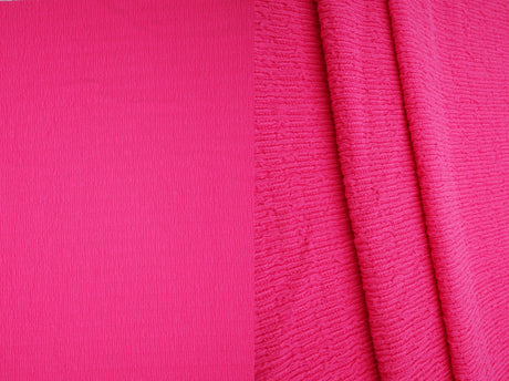 1 Yard Textured Bubble Jersey Crepe Knit Fabric 59 Inch Wide Soft Stretch Drapey Material for Stylish Tops & DIY Sewing