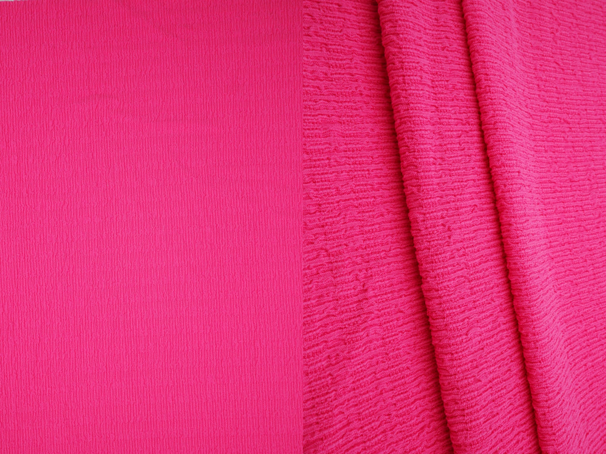 Bubble Jersey Crepe Solid Stretch Fabric