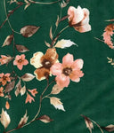 1 Yard Soft Floral Print Brushed DTY Knit Stretch Fabric for Apparel 58/60" Wide
