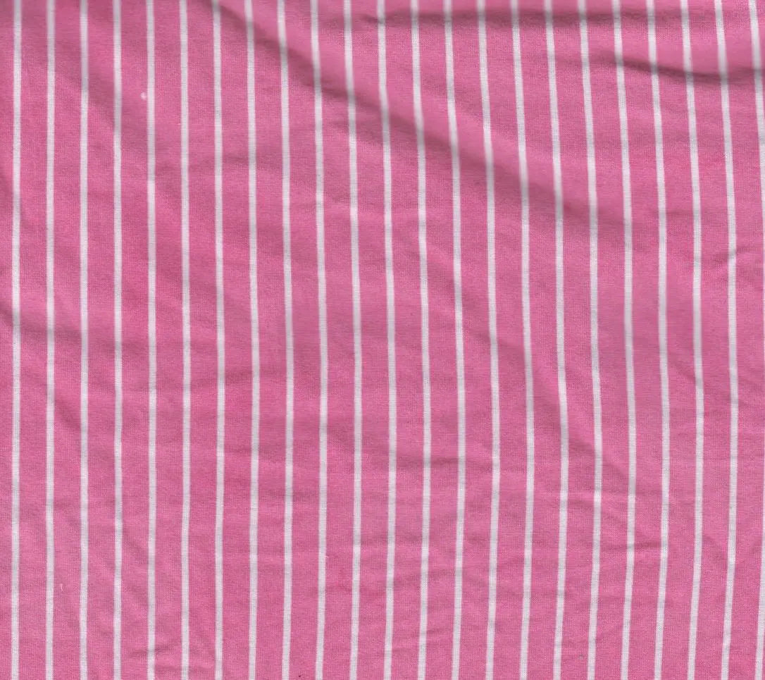 1 Yard Brushed DTY Vertical Stripe Print Knit Fabric 170 GSM, 58/60? Wide Polyester Spandex Blend