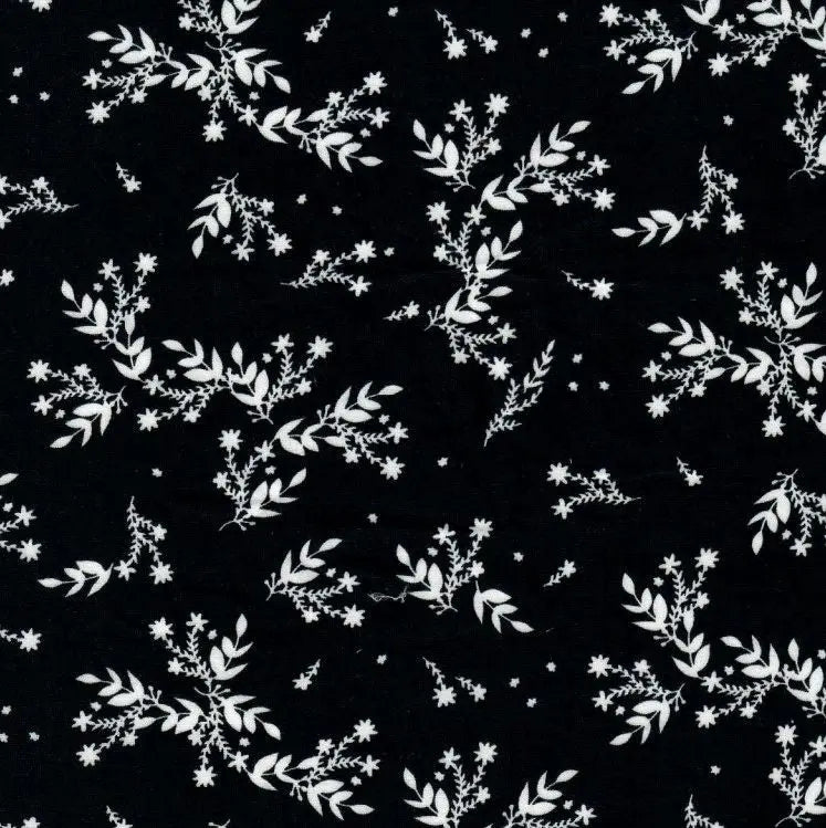 1 Yard Brushed DTY Leaf Print Knit Fabric 170 GSM, 58/60? Wide Polyester Spandex Blend