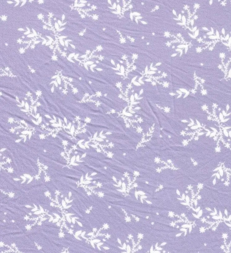 1 Yard Brushed DTY Leaf Print Knit Fabric 170 GSM, 58/60? Wide Polyester Spandex Blend