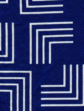 Geometric DTY Knit Print Fabric Royal
