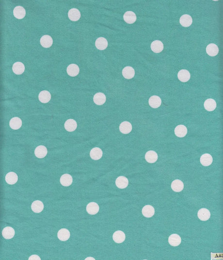 1 Yard DTY Brushed Polka Dot Print Knit Fabric, 58/60? Wide Polyester Spandex Blend
