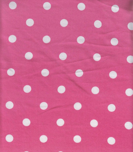 1 Yard DTY Brushed Polka Dot Print Knit Fabric, 58/60? Wide Polyester Spandex Blend