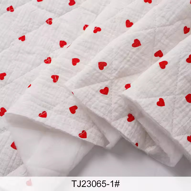 0.5m/1m/2m Thickened Pure Cotton Double-layer Crepe Quilted Cotton Fabric for Blanket Vest Children's Clothing DIY Sewing Fabric