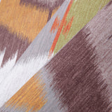 Orange Large-Scale Ikat Geometric Upholstery Velvet