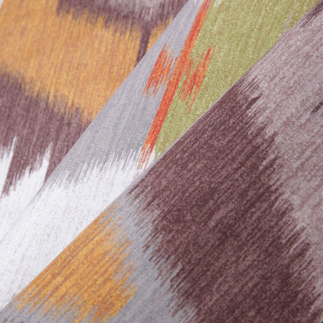 Orange Large-Scale Ikat Geometric Upholstery Velvet