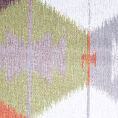 Orange Large-Scale Ikat Geometric Upholstery Velvet