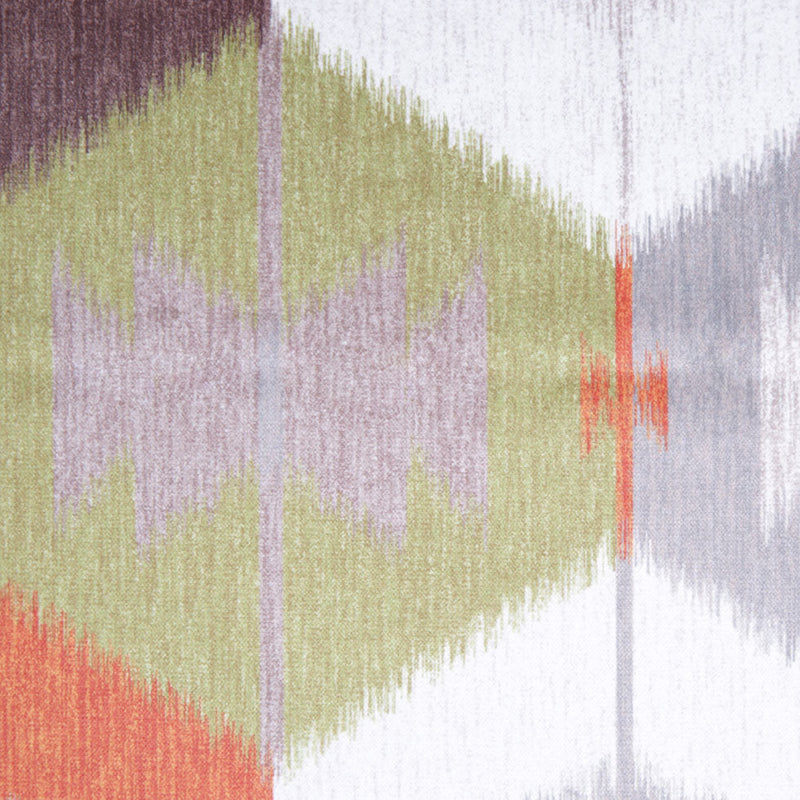 Orange Large-Scale Ikat Geometric Upholstery Velvet