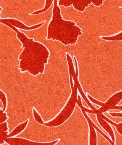 1 Yard Floral Techno Crepe Knit Fabric 220 GSM, 58/60? Wide Polyester Spandex Blend