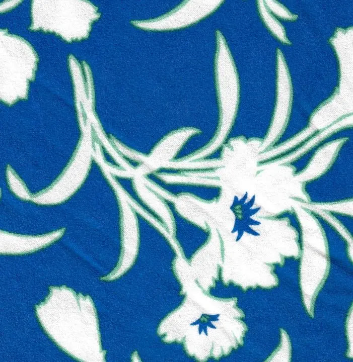 1 Yard Floral Techno Crepe Knit Fabric 220 GSM, 58/60? Wide Polyester Spandex Blend