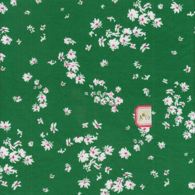 1 Yard Brushed DTY Floral Knit Fabric 170 GSM, 58/60'' Wide Polyester Spandex Blend
