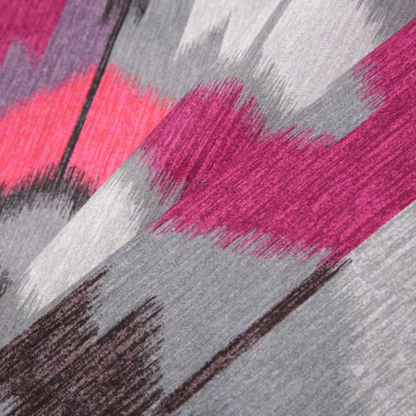 Fuchsia Large-Scale Ikat Geometric Upholstery Velvet