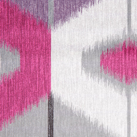 Fuchsia Large-Scale Ikat Geometric Upholstery Velvet