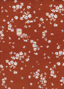 1 yarda de tela de punto floral cepillada DTY 170 GSM, 58/60" de ancho mezcla de poliéster y spandex