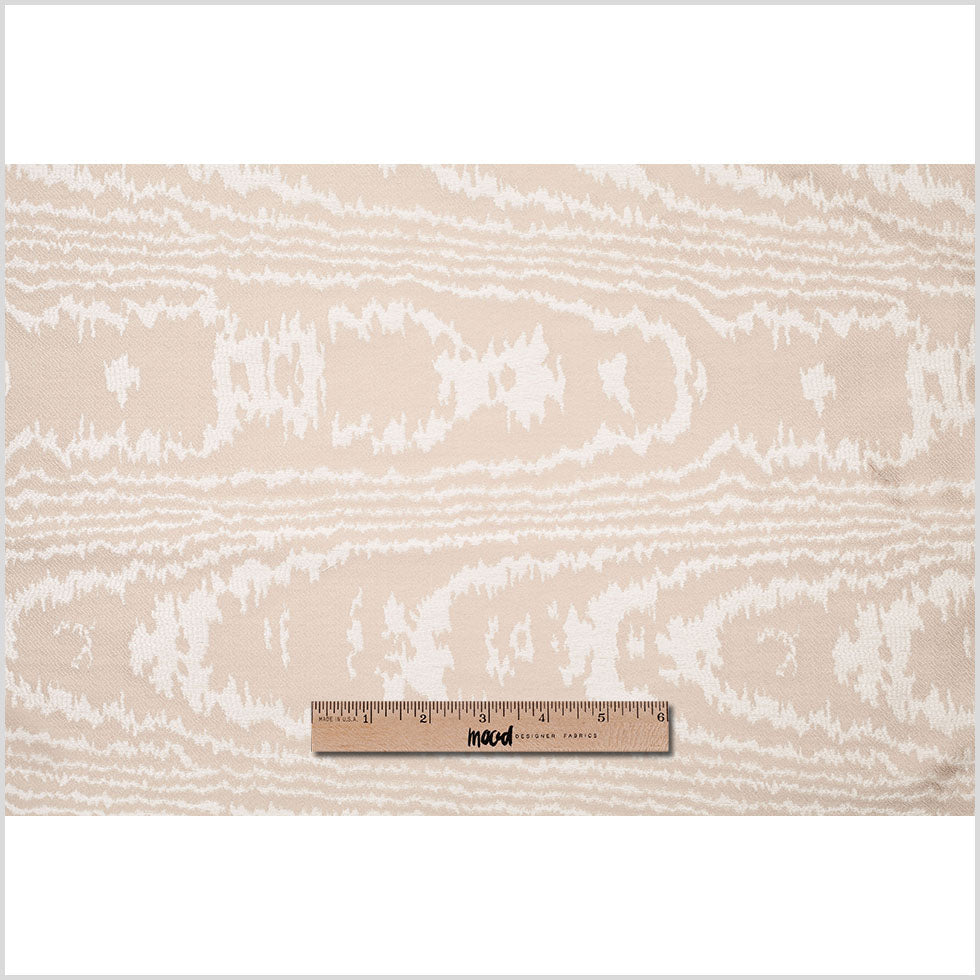 Taupe Moire-Like Polyester Woven