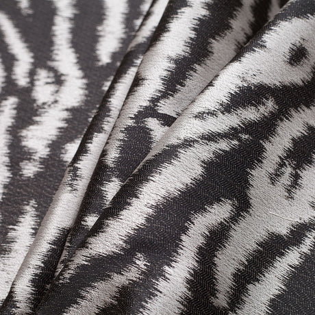 Black Animal Printed Polyester Woven