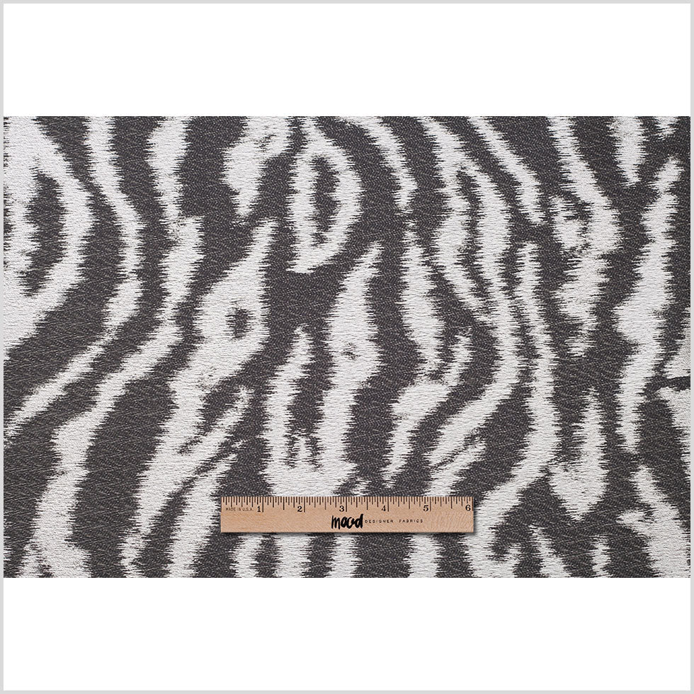 Black Animal Printed Polyester Woven
