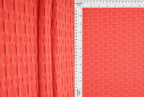 Honeycomb Knit Jacquard Solid Fabric 1 Yard Stretch Soft Durable 58/60" Wide