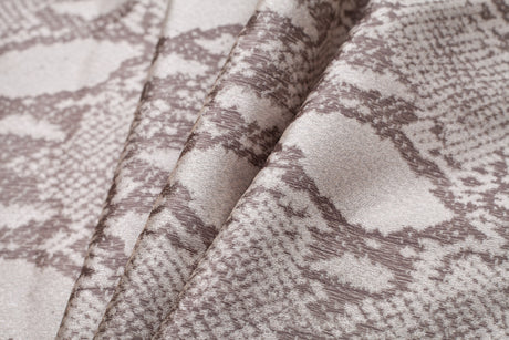 Taupe Python Printed Polyester Woven