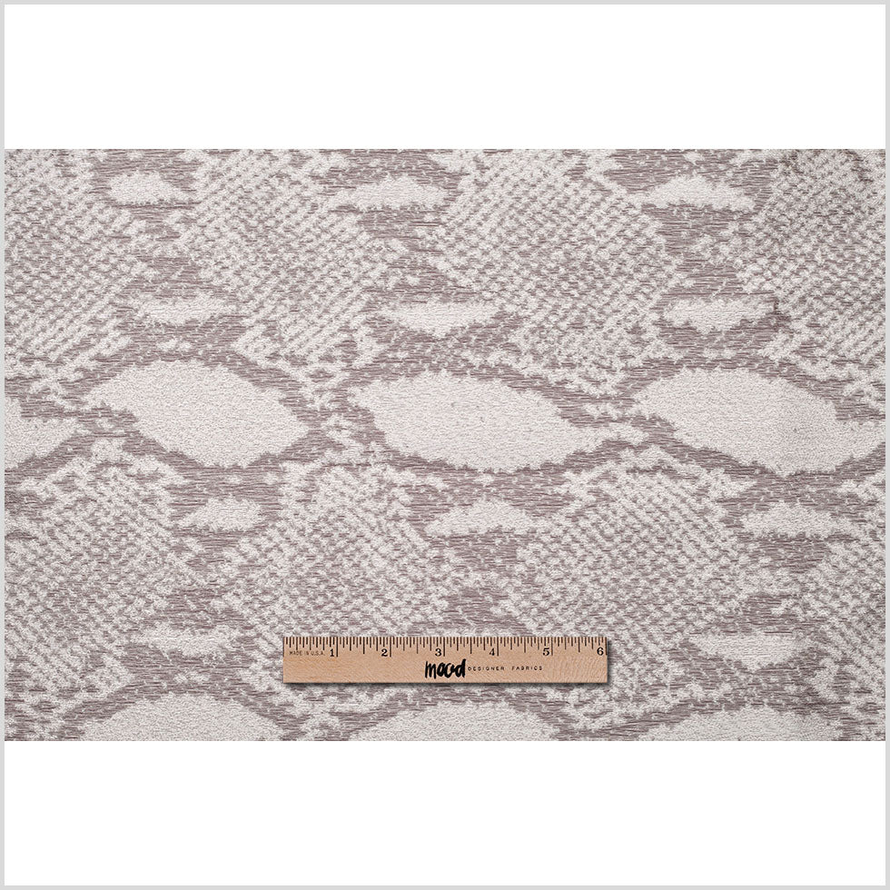 Taupe Python Printed Polyester Woven