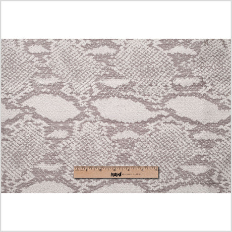 Taupe Python Printed Polyester Woven