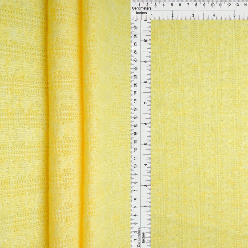 1 Yard Knit Jacquard Cable Knit Sweater Fabric 270 GSM Polyester Spandex Blend 58/60" Width