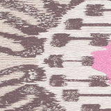 Pink/Brown Ikat Polyester Woven
