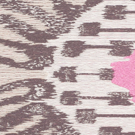 Pink/Brown Ikat Polyester Woven