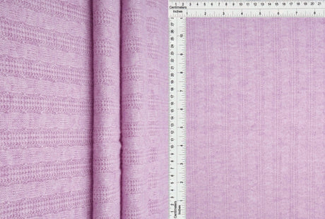 1 Yard Knit Jacquard Cable Knit Sweater Fabric 270 GSM Polyester Spandex Blend 58/60" Width