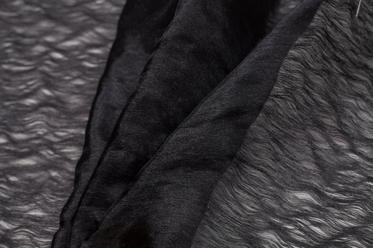 Black Novelty Polyester Sheer