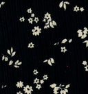 Floral Rib Knit Black Ditsy