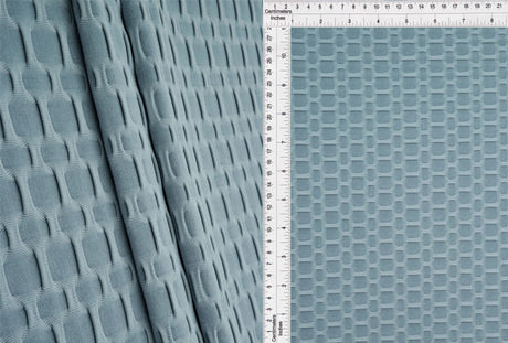 Honeycomb Knit Jacquard Solid Fabric Stretch Polyester Spandex 58/60 Inches Wide
