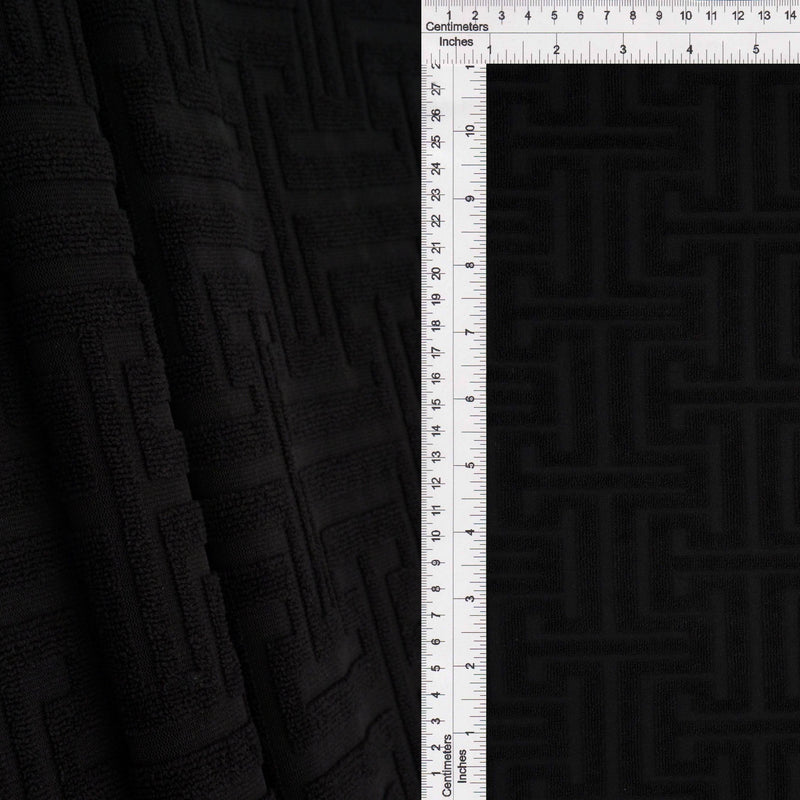 Jacquard Knit Geometric Towel Fabric