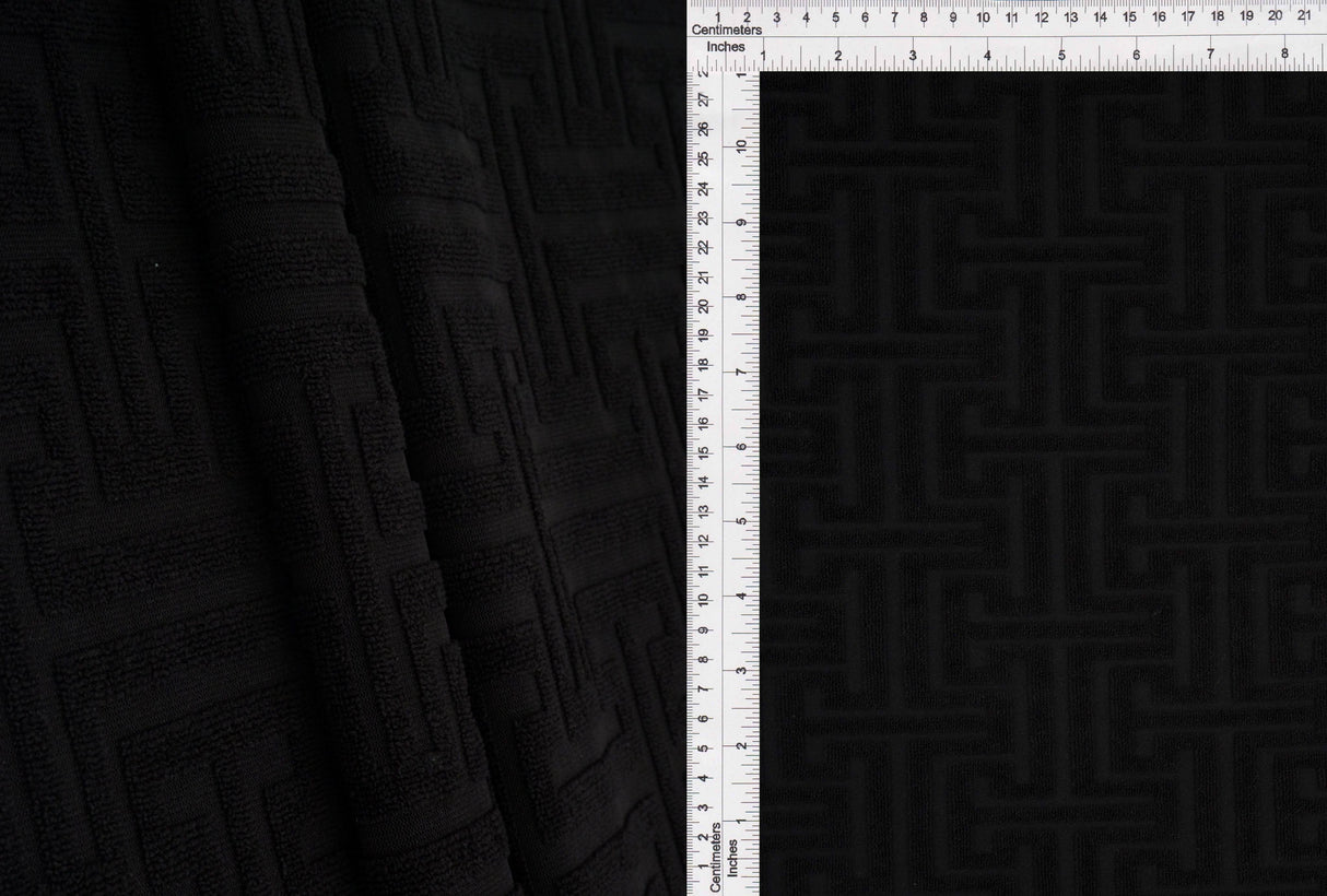 Jacquard Knit Geometric Towel Fabric