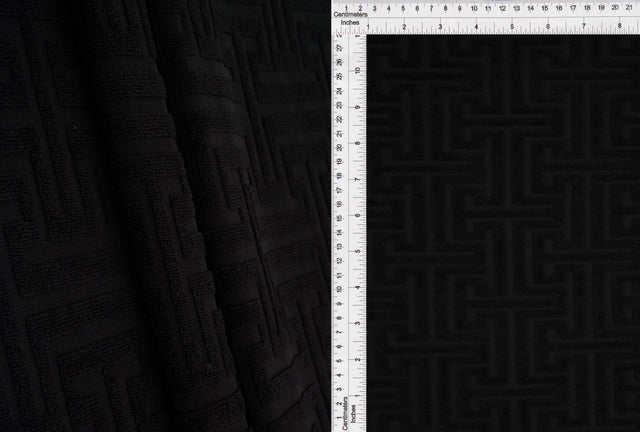 Jacquard Knit Geometric Towel Fabric